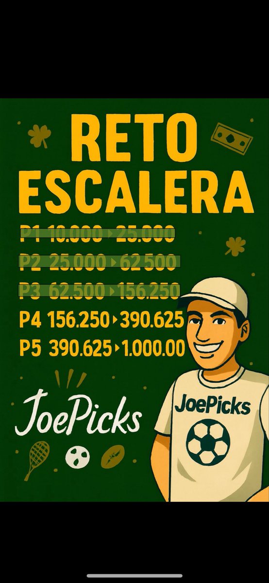 JoePicksWin's tweet photo. #JoePicks Paso 3️⃣ ✅✅🪜

Empezamos el día de maravilla familia, un  rico verde para el paso 3 de nuestro reto 🤩🤑

En un rato estaremos pasando en siguiente paso 🔥 vamos con toda a por un nuevo verde 🍀 https://t.co/I6V1BTMgE8