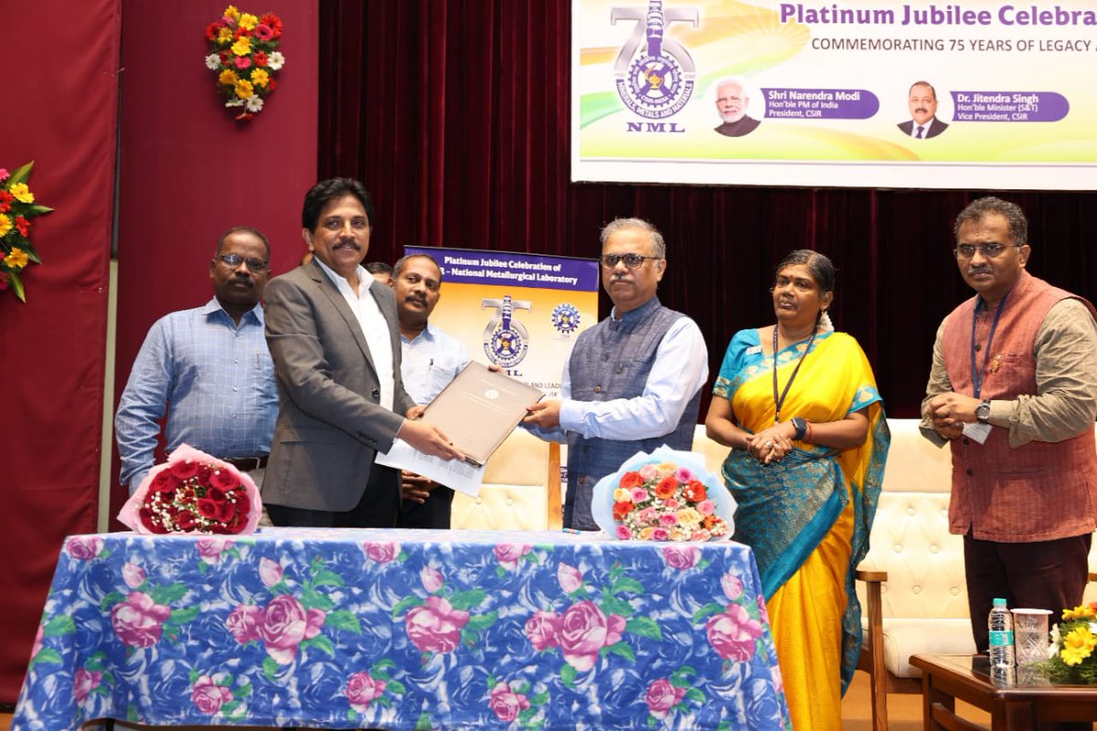 CSIR_NML's tweet image. CSIR–NML hosted the Industry Conclave 2025 on Beneficiation and Extraction of Minerals & Metals with the focus to bridge research, resource and Industry for sustainable growth at the Vigyan Auditorium, CSIR Madras Complex, Chennai.
@CSIR_IND