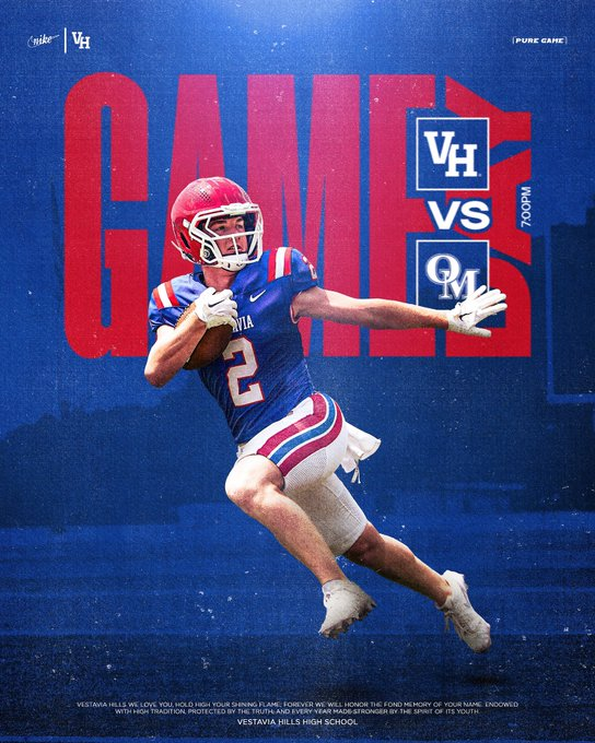MaxPrep_org's tweet photo. 🏈 High School Football 🏈
Oak Mountain vs.Vestavia Hills
📺Livestream: https://t.co/cnNzNKh0zn
📅:today 
⏰:@ 7p.
@1rebelathletics @1rebelfootball @BamaHSNews @RecruitTheHills @AL7AFootball @CoachJamesVH @CoachLundberg @omhsfootball14 @omhseagles @Clay_Collins50 https://t.co/CDeOoo7P9F