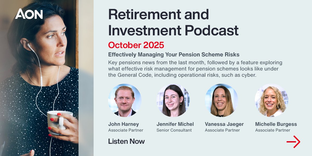 🎧 Effectively Managing your Pension Scheme Risks

Aon colleagues explore what effective risk management for pension schemes looks like under the General Code, including operational risks, such as cyber. 

aon.com/unitedkingdom/…