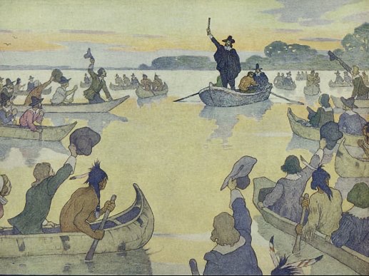 TammiMinoski's tweet image. #OTD 1635: Puritan minister #RogerWilliams was expelled from Massachusetts Bay Colony. Found guilty of spreading "diverse, newe &amp;amp; dangerous opinions," Williams then founded the Providence Plantation (R.I.) colony, providing a refuge for religious minorities. #ColonialHistory