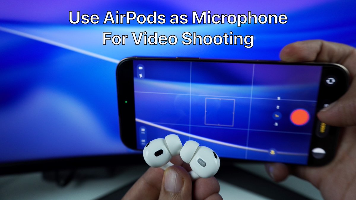 iOSHacker1's tweet image. How to Use AirPods as a Microphone for iPhone Video Recording ioshacker.com/how-to/use-air…