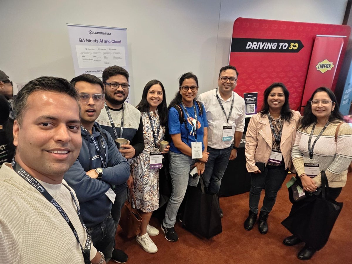 lambdatesting's tweet image. From #GenAI test orchestration to scalable #TestingSolutions, @TestingTalks Conference – Melbourne delivered.🚀

Swipe for highlights →

Our team had the opportunity to collaborate with industry thought leaders, exchange ideas on modern #TestingStrategies, and showcase how…