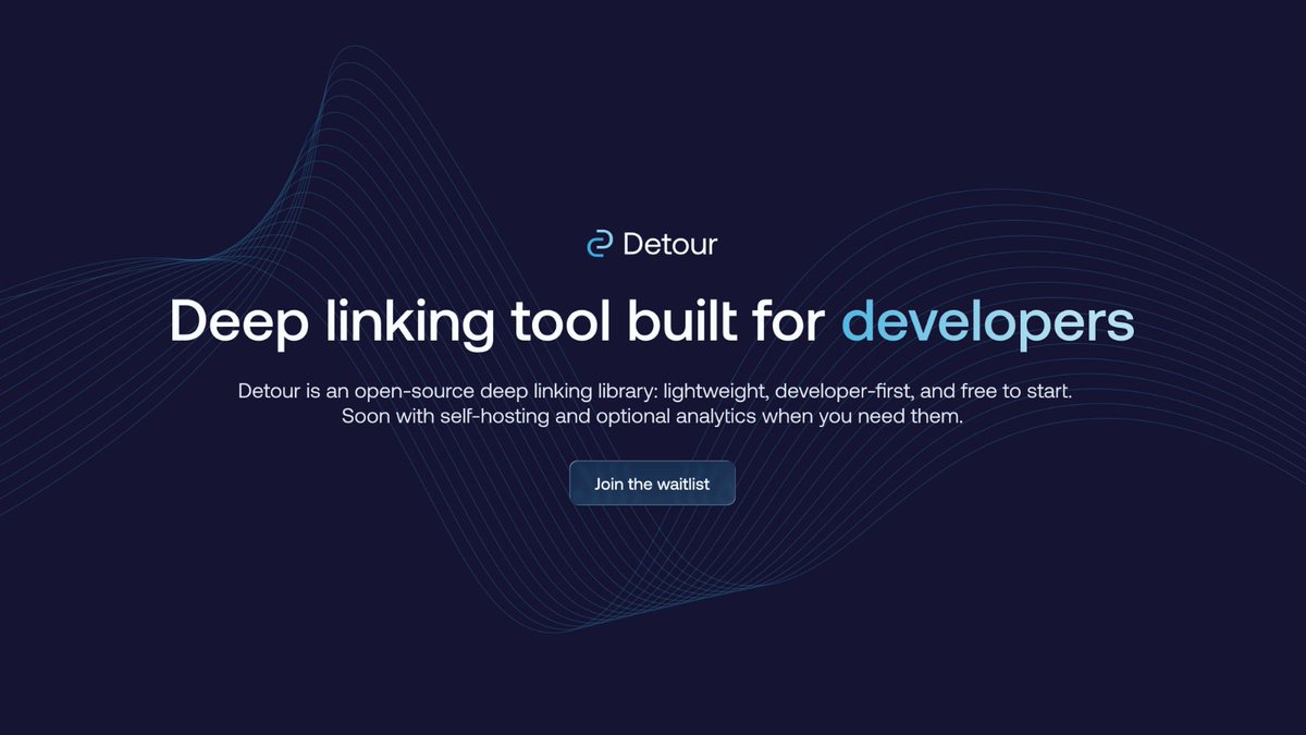 swmansion's tweet image. Most deferred deep link tools are built for marketers, leaving devs stuck with cluttered interfaces and features they don’t need 😒.
⚡️Here comes the Detour: open-source, lightweight, and designed for engineers – production-ready and reliable.
Join the waitlist – link in thread…
