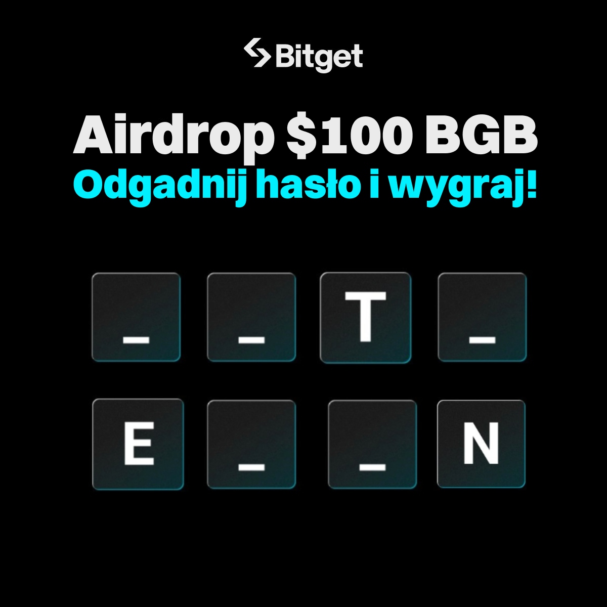 BitgetPL's tweet image. 💸 #airdrop $100 $BGB 💙 
👀 Czy odgadniesz ukryte hasło?

Zasady są proste!
✅ Obserwuj @BitgetPL
🔃 Repostuj ten post ➡️ x.com/BitgetPL/statu…
👇 Napisz w komentarzu rozszyfrowane hasło!
🤸‍♂️ Nie zapomnij otagować znajomego 😜

Zwiększ swoje szanse i...
✅ Obserwuj BitgetPL na…