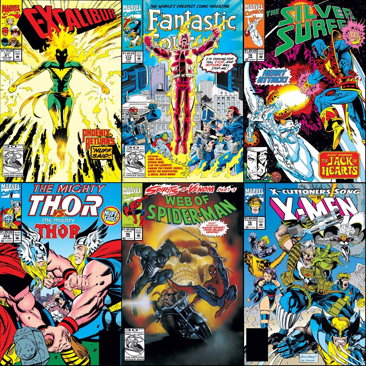 Marvel Comics that were on sale with cover dates of January 1993.