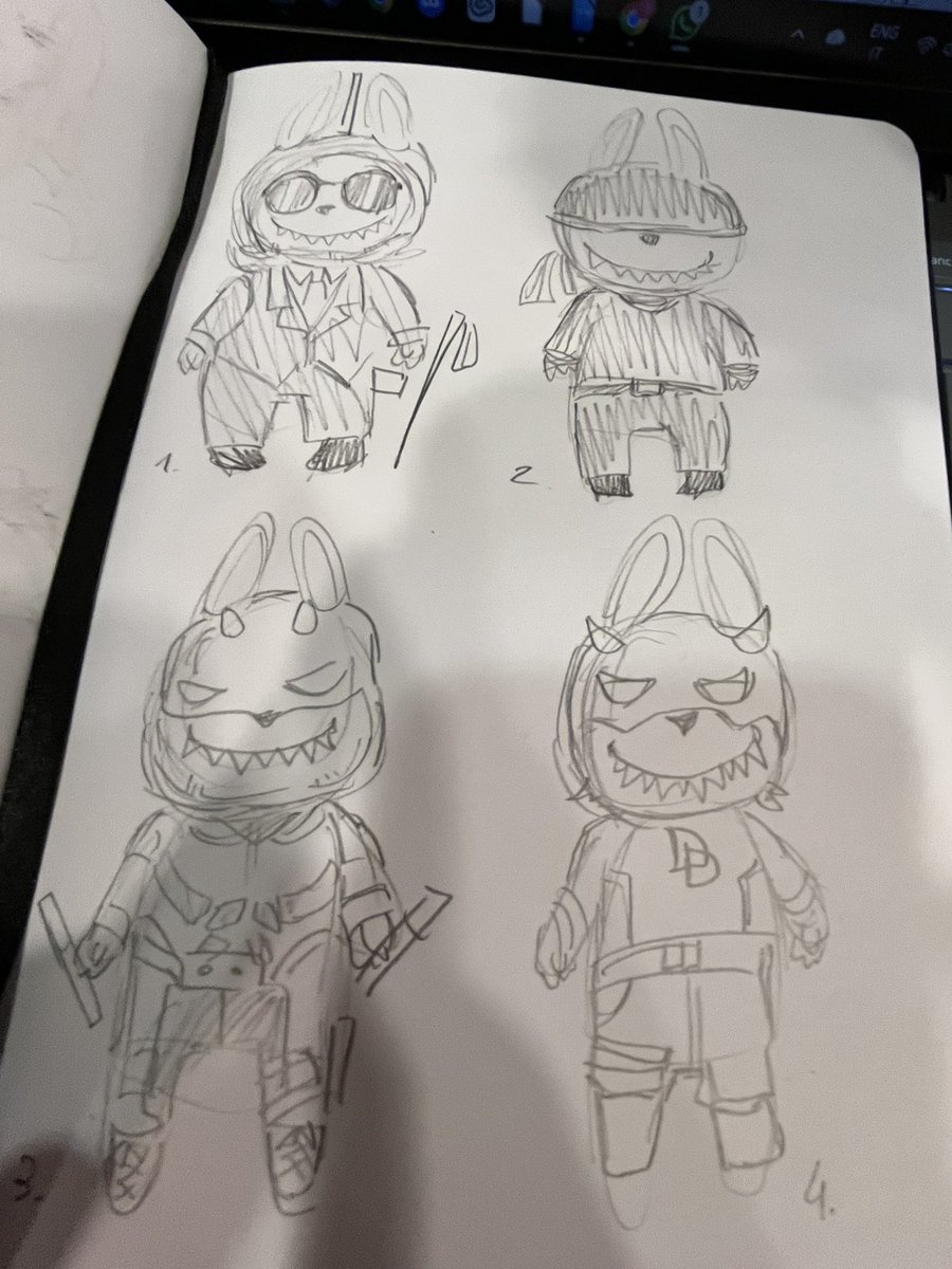 concreteeater99's tweet image. Found an old dirty raggedy labubu in front of my uni help me decide how to customise I dont want the owner to recognize it.
Like the one you prefer in the comments