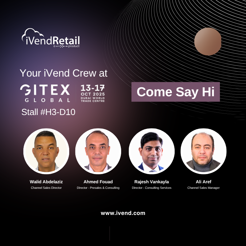 We’re gearing up for <a href="/GITEX_GLOBAL/">GITEX GLOBAL</a> ! 💥
Oct 13–17 · H3-D10 (DWTC). 
Live demos: POS, Loyalty, Inventory, Promos + ERP/eComm.
See you in Dubai! 👋

#GITEXGLOBAL2025 #iVendRetail #RetailTech