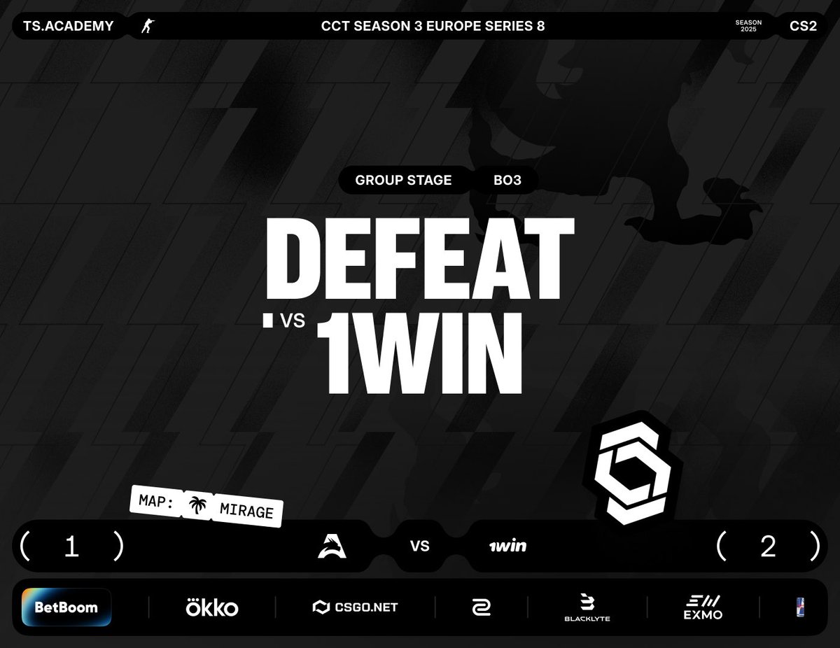 1-2. Out of the tournament 🫡