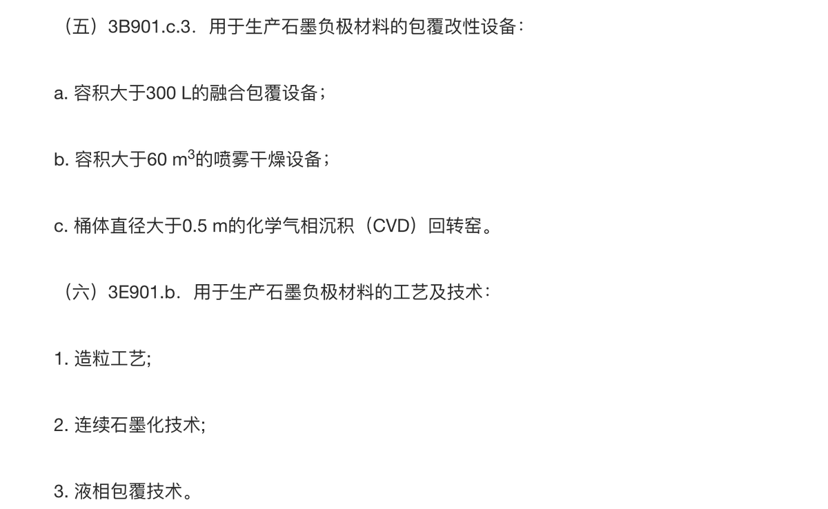 tphuang's tweet image. Looking thru China's export controls for Li Ion Battery related machineries, chemicals & parts for cathode, anode & graphite, I think China is telling US that it is ready to move on.
You don't bluff w/ this kind of blow w/o willingness to swallow a hard counter punch.
The…