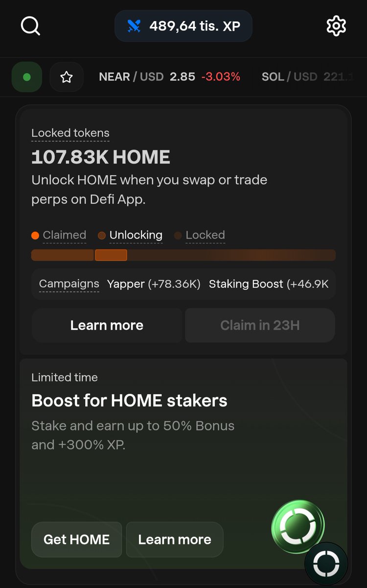 FrankoYodaa's tweet image. Massive and fast response coming from @defidotapp team

If You had all 3 campaigns and regularly added XP, You will triple dip

Means XP ratio is still:
10/1

100k XP unlocks 10k $HOME

If You had 10000 HOME available to unlock for additional campaigns, Kaito S2 XP will go…