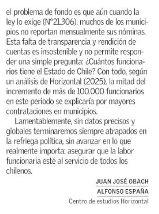 Empleo Público: datos y percepciones. 

Carta al director publicada hoy en <a href="/__elmercurio/">El Mercurio</a>