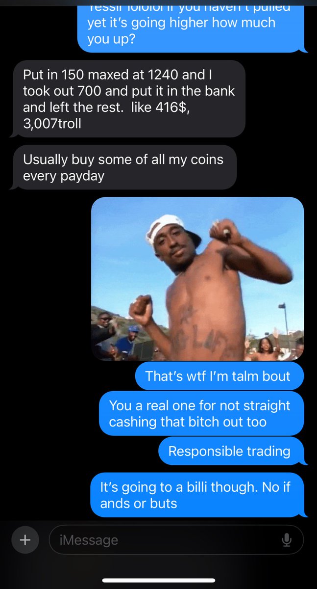 ChewyisLIVE's tweet photo. To be honest. This is what crypto is all about. I genuinely felt better about receiving this message than looking at my own green bags. 
Always gonna look out for the homies as much as I can man. 
Put my brother onto $troll back in May.
My normie friend a better trader than yall https://t.co/asqEhegKaI