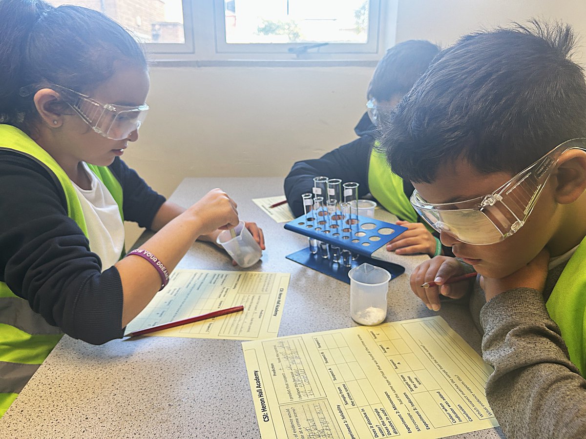 Our Year 5s had a fantastic Science Day at Heron Hall Academy. Pupils stepped into the role of forensic scientists, testing 'DNA' samples, analysing evidence, and using real lab equipment to make discoveries and record their findings. Apply now at heronhallacademy.org.uk