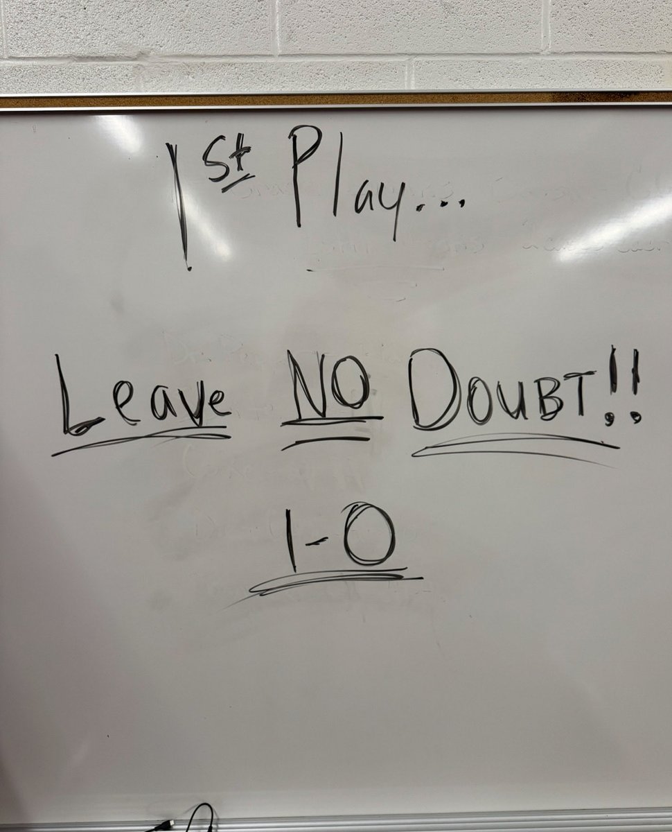 Put this up in the locker room weeks ago. Nobody has touched it. I didn’t have to tell them “don’t erase this” because they have lived it weekly. I remind them right before kickoff too, love my dudes. GAMEDAY 1-0
#FAM1LY