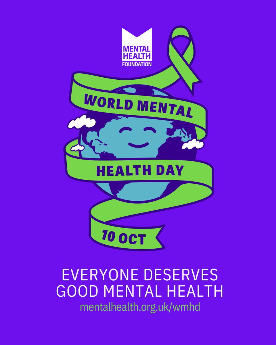 World Mental Health Day is a great opportunity for us to come together to talk about mental health and show everyone that is matter. 💜 #WorldMentalHealthDay #WMHD25