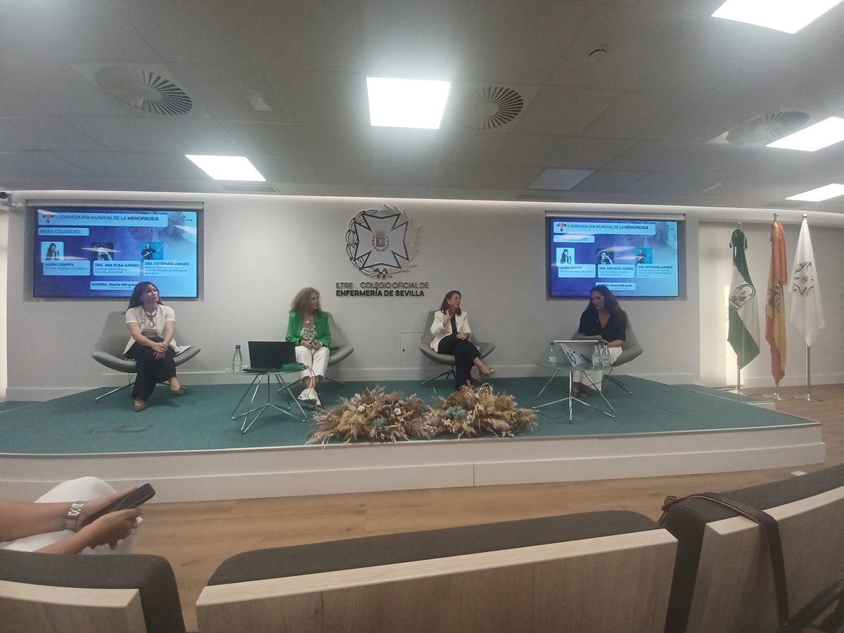 mabelmata1's tweet photo. Aquí, en el @ICOESevilla, con mi admirada y querida Estefanía Jurado en las tan necesarias  jornadas sobre #menopausia. Mujeres hablando sobre mujeres. Profesionales de la salud comprometidas y desmitificando el climaterio https://t.co/gX2NgpvENn
