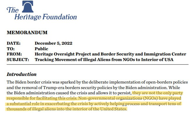 RepChipRoy's tweet image. The Biden Border Crisis may be over, but many of the NGOs who helped facilitate it are still around – here’s a reminder of why a congressional select committee is NEEDED to investigate these groups.

🧵 THREAD: