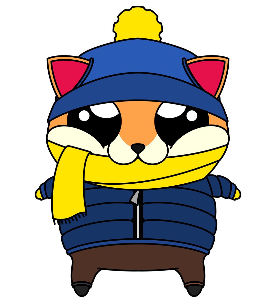 Little bro is all ready for winter (he can’t move)