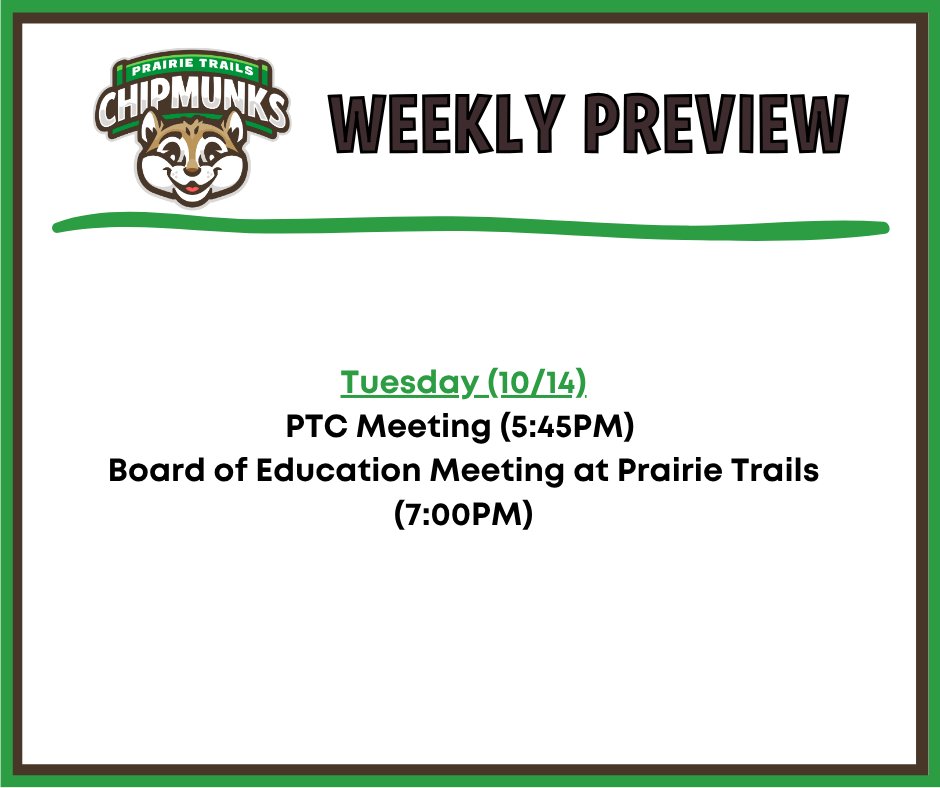 This week at Prairie Trails— here’s what’s ahead!