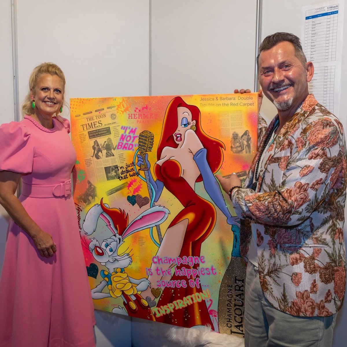 MarioStroitz's tweet photo. ✨🩷TWO DIVAS, ONE SPOTLIGHT!🩷✨Thrilled to share a special piece I created for Barbara Schöneberger! 🌟
#showtime #TrendingNow #ArtLovers #artcollector #luxurylifestyle #barbaraschöneberger #CartoonArt #ArtCommunity https://t.co/sGWgphpf4K
