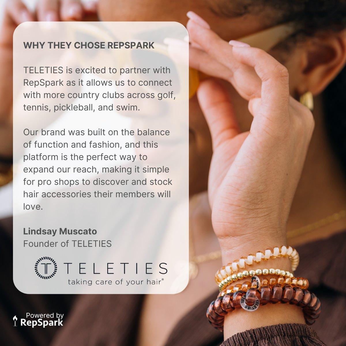 repsparkhq's tweet photo. Good hair days just made it to the golf course ⛳✨
Welcome TELETIES — now available to shop on RepSpark!
Fashion meets function with their strong-grip spiral ties and nearly unbreakable clips. https://t.co/oFoB9o0sos

#RepSpark #TELETIES #GolfStyle #WholesaleMadeSimple https://t.co/hzwcEdIS4s
