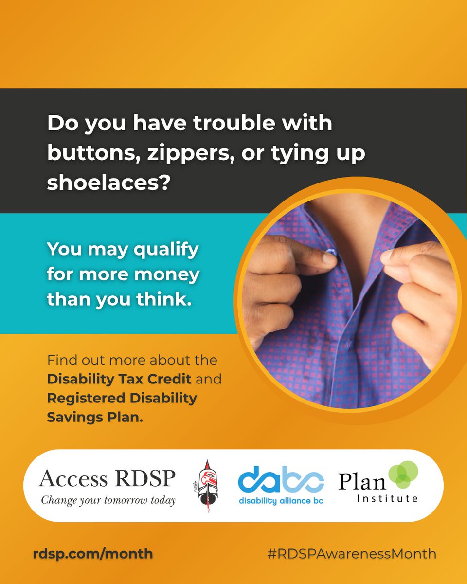 Plan Institute (@planinstitute) on Twitter photo Disabilities and chronic illnesses can bring challenges every day. π£  You may qualify for the Disability Tax Credit if a disability or chronic illness impacts your life. π Learn about important financial supports at RDSP.com/month. #RDSPAwarenessMonth Disabilities and chronic illnesses can bring challenges every day. π£  You may qualify for the Disability Tax Credit if a disability or chronic illness impacts your life. π Learn about important financial supports at RDSP.com/month. #RDSPAwarenessMonth