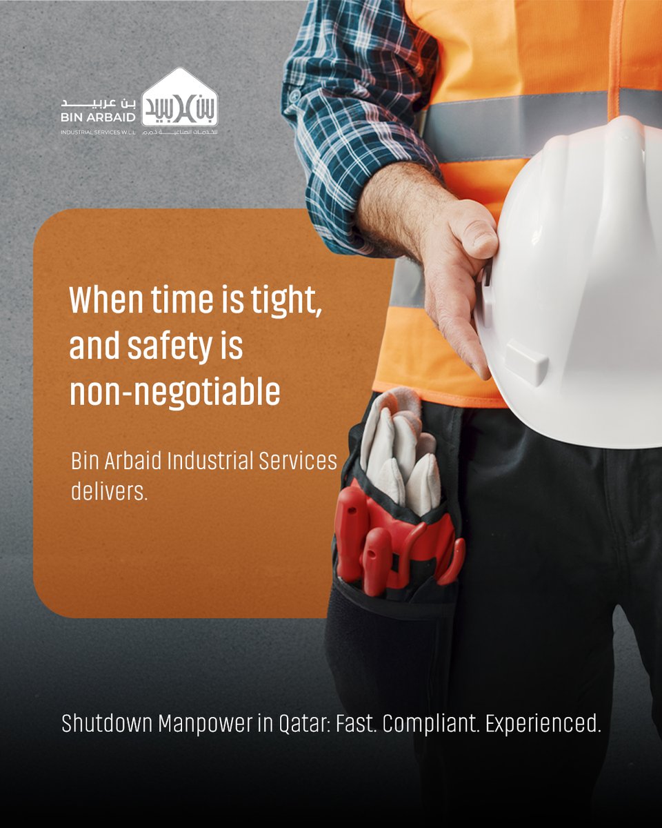 binarbaidindus1's tweet photo. Shutdown Emergency?
Need reliable manpower to get your plant back online, FAST and SAFELY? Bin Arbaid Industrial Services delivers:

✅ Fast Mobilization
✅ Zero Compromise on Safety
✅ Certified, Skilled Workforce

Call us now!
📞+974 4472 9461
📧 bais@binarbaid.com https://t.co/pgoEt84uCp