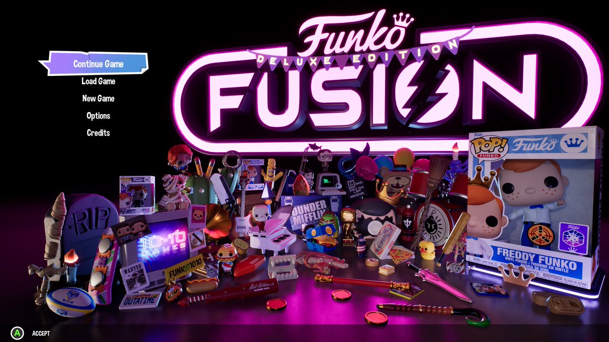 QuickBrickGames's tweet image. The main menu of #FunkoFusion Deluxe Edition