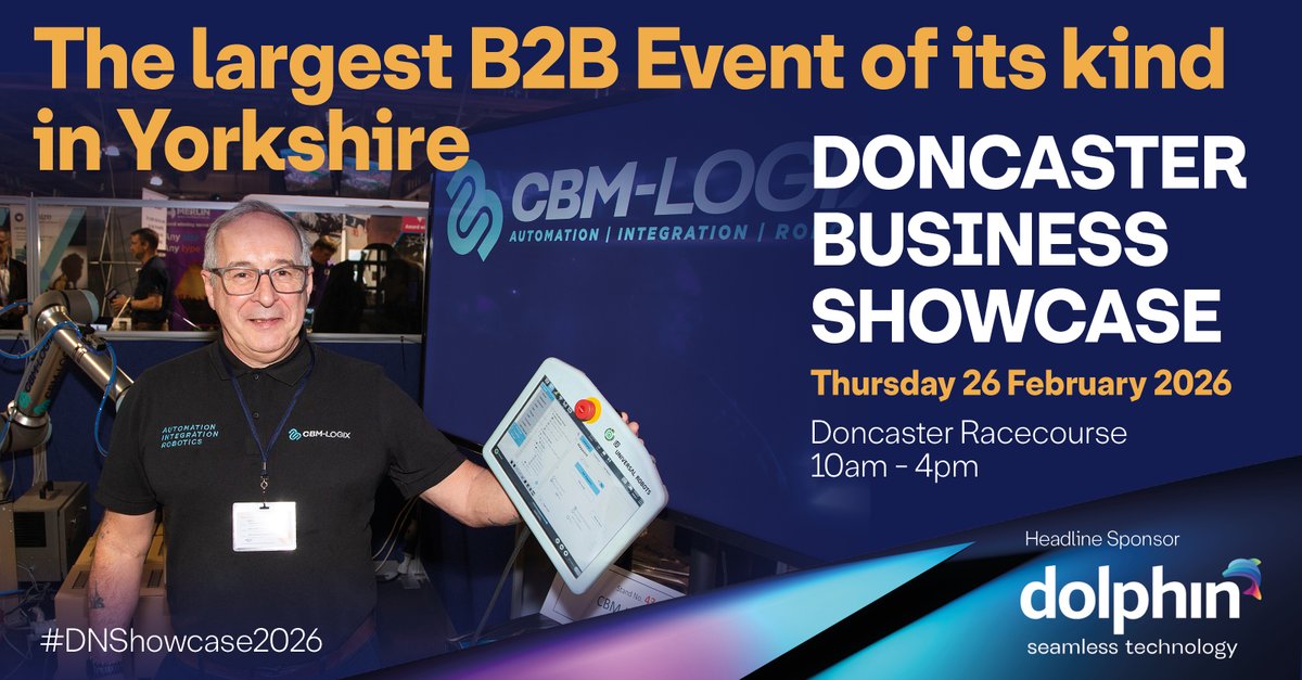 You can't ignore the largest B2B networking event of its kind in Yorkshire - #DNShowcase2026

BOOK NOW: orlo.uk/BV0Aj
Thursday 26 February 2026

Headline Sponsor: <a href="/DolphinICT/">Dolphin ICT Ltd</a>

#DoncasterisGreat #CityofDoncaster <a href="/MyDoncaster/">City of Doncaster Council</a> <a href="/SouthYorksMCA/">South Yorkshire Mayoral Combined Authority</a> <a href="/SouthYorks_Biz/">South Yorkshire Business Support</a> <a href="/VisitDoncaster/">Visit Doncaster</a>