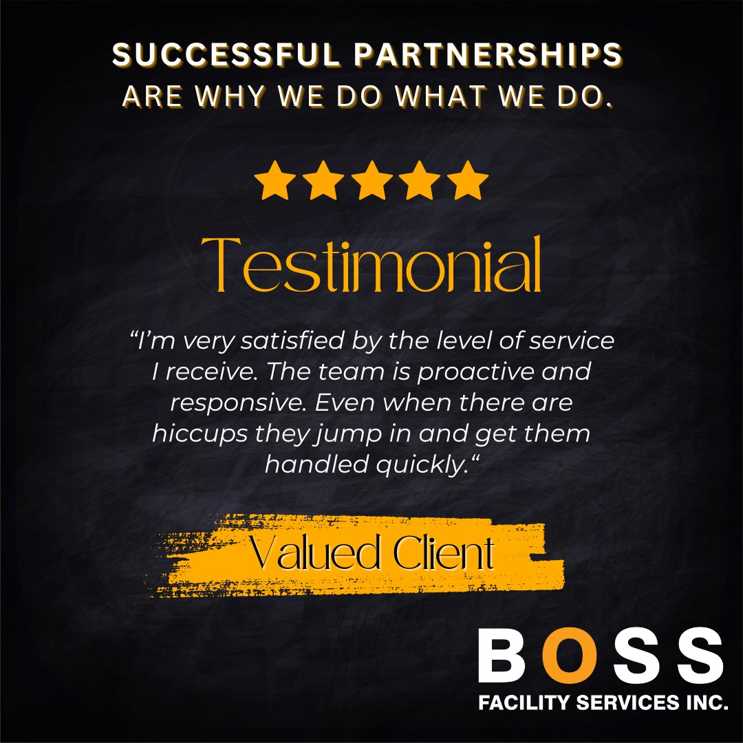 BOSSFSI's tweet image. We’re so proud of our team for earning another BOSSOME testimonial from a happy client! 💪 At BOSS, we’re dedicated to delivering exceptional service 24/7/365.  If your current provider isn’t hitting the mark, give us a call 866-267-7463.

#BOSS #BossFSI #BOSSome #TeamBOSS