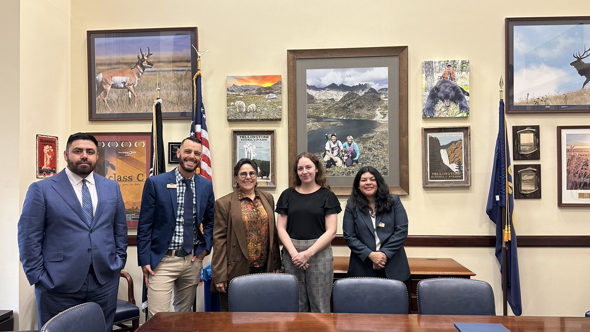 HECHOOnline's tweet photo. During Capitol visits, Hispanic leaders thanked Sen. @SteveDaines for supporting public lands during reconciliation &amp; leading the America the Beautiful Act, which boosts annual funding for deferred maintenance in national parks. Also urged him to support the PATRIOT Parks Act. https://t.co/Y2jYHXxsrF