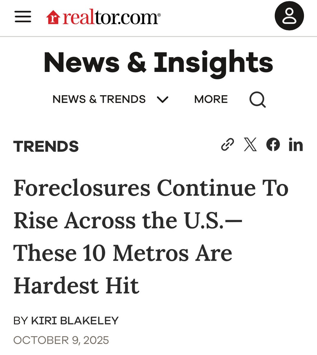 MauiBoyMacro's tweet photo. “.. Foreclosure rates have surged across the country and are up almost 20% from this time last year.”  👇🏼

It’s becoming ‘common knowledge’. https://t.co/InUmQxx4Zy