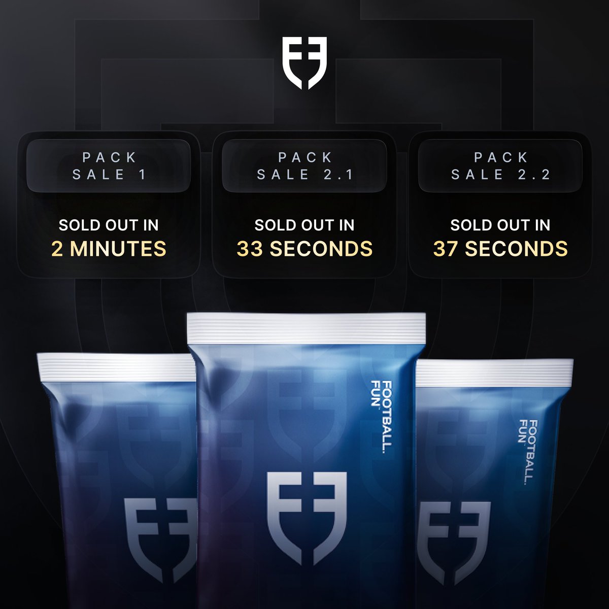 You guys did it again! The final Pack Sale for FDF is sold out in just 37 seconds.