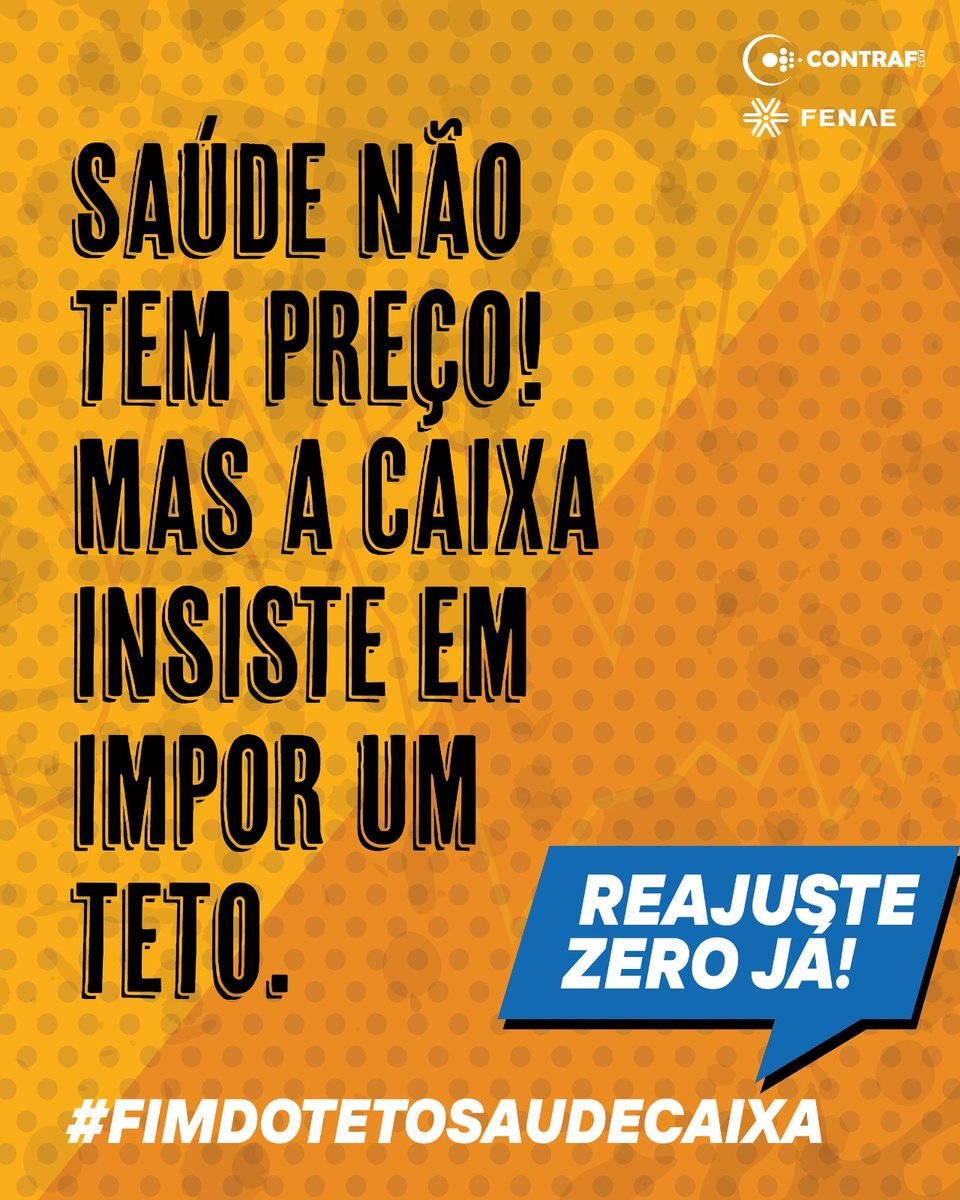 SEEBLondrina's tweet photo. Não medimos esforços para cuidarmos da nossa saúde. Ela é nosso bem mais importante! Mas, pelo jeito, não para a Caixa.

#ReajusteZero
#FimDoTetoSaudeCaixa
#SaúdeCaixa https://t.co/gKJVhvigjJ