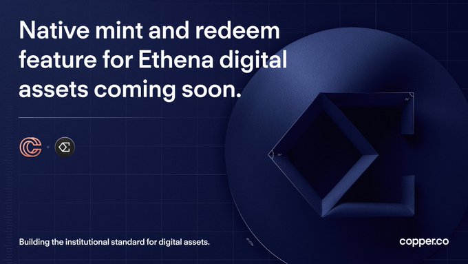 Native mint and redeem feature for Ethena digital assets coming soon.