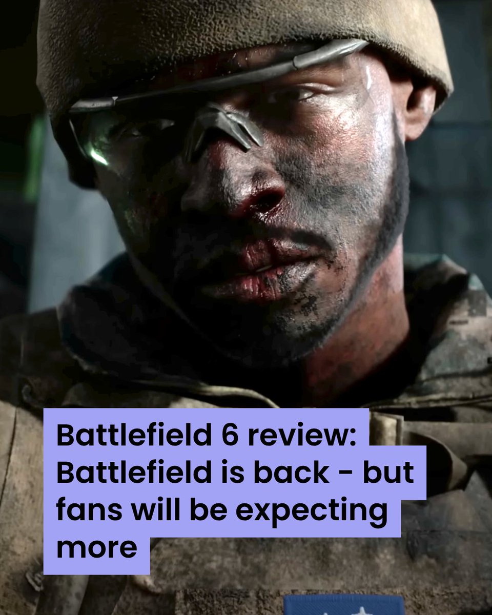 Battlefield 6 review 🎮

Is it back? We think it is - but there's room for improvement. It's out on 10 October on PS5, Xbox Series X/S and PC.

#Battlefield #Battlefield6 #BF6 #EA #Gaming

indy100.com/gaming/battlef…