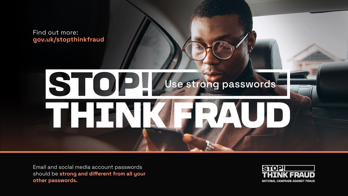 EastMidlandsCRC's tweet image. 🚨Don't make life easy for cyber criminals
✅Create strong passwords using Three Random Words
❌ Don’t use the same password for different accounts
For out more: stopthinkfraud.campaign.gov.uk/protect-yourse…
#CyberSecurityAwarenessMonth | #CyberMonth2025 | #Passwords