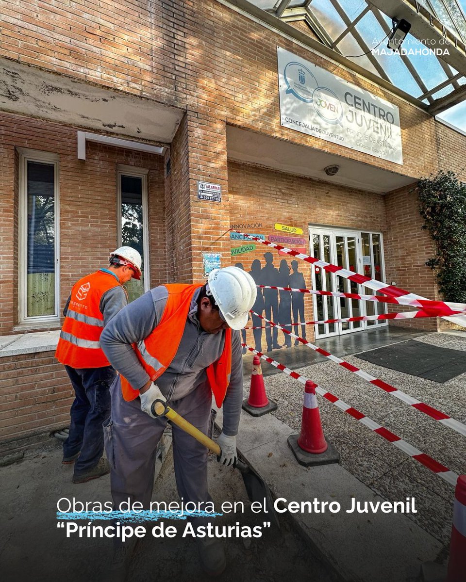 MajadahondaAyto's tweet image. 👷🧱El @MajadahondaAyto destina casi 180.000€ en la mejora de las instalaciones del Centro Juvenil “Príncipe de Asturias” de Majadahonda.

🔹Durante un plazo aproximado de 4 meses se llevarán a cabo trabajos de impermeabilización, solado y pintura. 

majadahonda.org/noticias/-/ass…