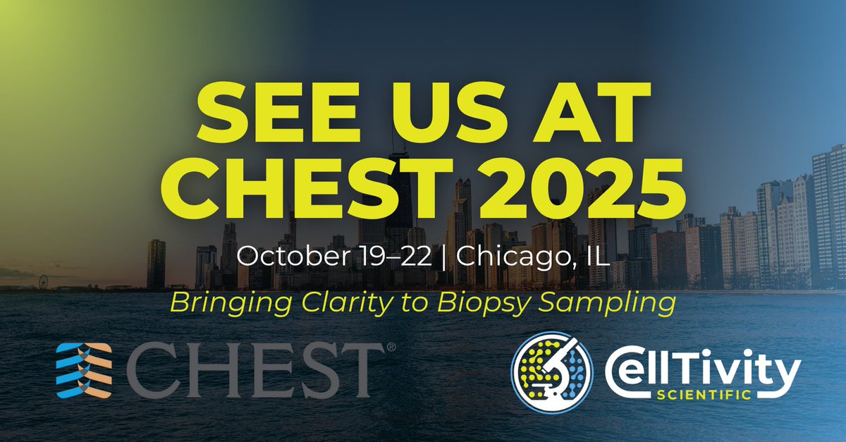 celltivity's tweet image. We’re excited to announce that we’ll be part of #CHEST2025, happening this October in Chicago. Join us to connect and talk about how real-time metabolic insight supports collaboration and confidence in biopsy sampling.

#lungcancer #medtech #biopsy