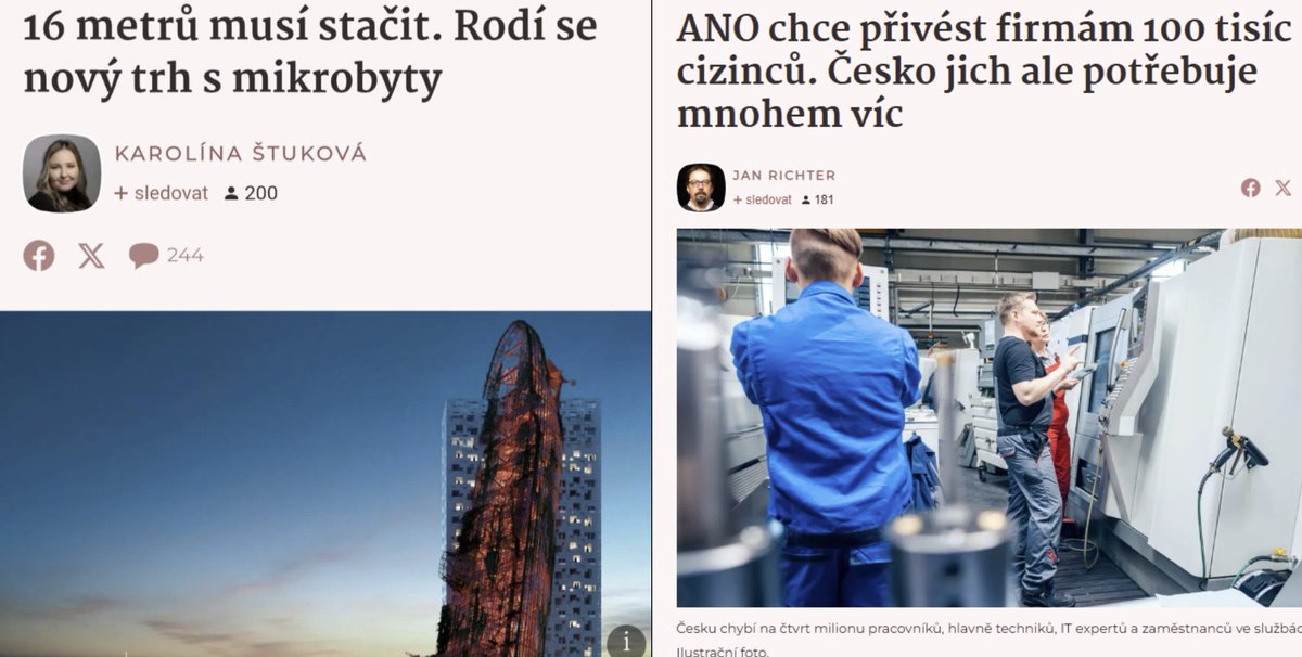 Kritický problém nedostupného bydlení začíná být společensky nebezpečný.
Stát to vesele ignoruje a prostě to ještě zhorší.

Je potřeba si uvědomit, ža zaměstnávání cizinců znamená zejména zisk pro jejich zaměstnavatele a příjmovou část rozpočtu.
Náklady na to ale doléhají a