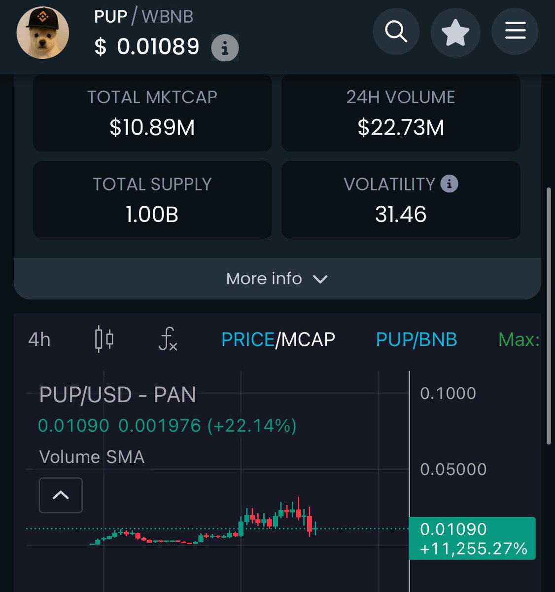 We are in a CZ BULLRUN… Scooping some $pup here. 🐶

dextools.io/app/en/token/p…