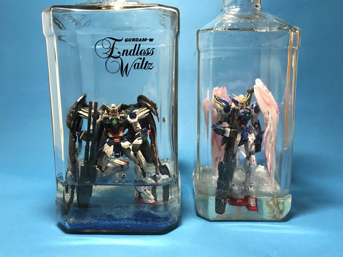 rishima343's tweet photo. #みんなのウイングガンダム観てみたい
#ボトルガンプラ https://t.co/zuW7ElxOq3