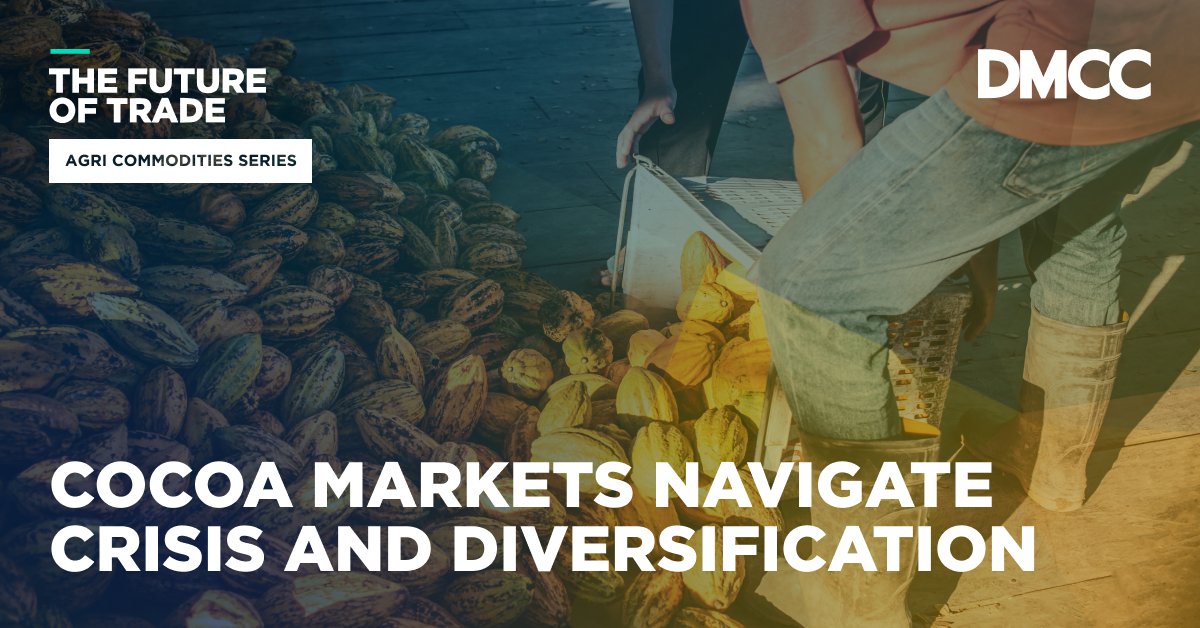 The cocoa market faces significant supply challenges as producers grapple with weather disruptions and crop diseases. Cocoa as a commodity is also seeing mass diversification into adjacent industries such as cosmetics and pharmaceuticals. Download DMCC's latest Special Report on