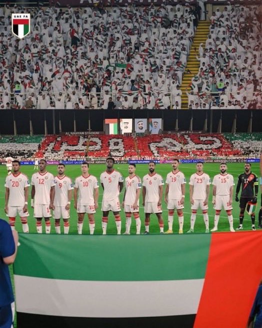 لجماهير منتخبنا الوطني الوفية : هذا وقتكم ، هذا وقت صوتكم الذي سيصنع الفارق ، وهذا وقت حضوركم والذي سيكون بمثابة اللاعب الذي سيعطي الإضافة ، فالكم الفرحة باذن الله 🇦🇪