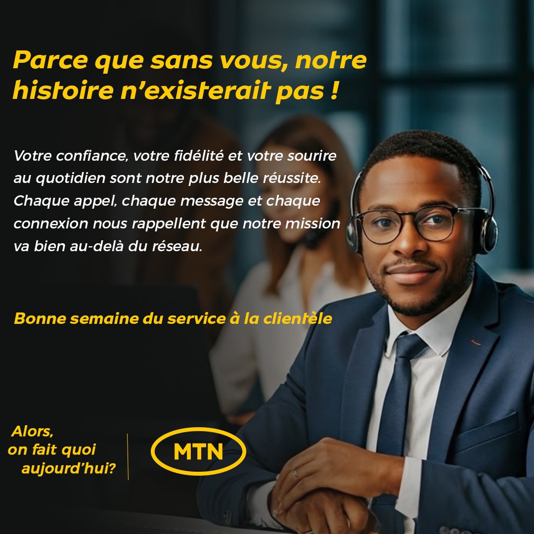 MTNGuinee's tweet image. Parce que chaque sourire compte, merci d’être au cœur de notre histoire. 
#SemaineDuServiceClient #MTN #Merci