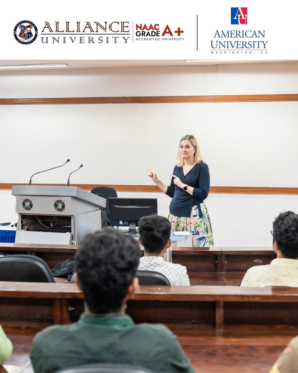 Alliance University and American University, Washington, D.C., represented by Ms. Tashina Giraud – Director of International Partnerships &amp; Strategic Initiatives, signed a Supplementary MoU (4+1 Dual Degree in Computer Science and Data Science).

#americanuniversity
