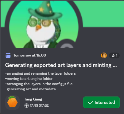 ๐ฑ ๐๐ง๐ช๐โTom Bepe (@bytesandblocks) on Twitter photo ๐จ Want to learn how to export layers and mint on <a href="/MintGarden_io/">MintGarden</a>?
Join <a href="/icelabs0/">๐Ice La๐
ฑ๏ธs๐ฑ</a> tomorrow Friday at 11am EST who will be walking us through "Generating exported art layers and minting with mintgarden studio"
discord.gg/eVgVd9Ne?eventโฆ ๐จ Want to learn how to export layers and mint on <a href="/MintGarden_io/">MintGarden</a>?
Join <a href="/icelabs0/">๐Ice La๐
ฑ๏ธs๐ฑ</a> tomorrow Friday at 11am EST who will be walking us through "Generating exported art layers and minting with mintgarden studio"
discord.gg/eVgVd9Ne?eventโฆ