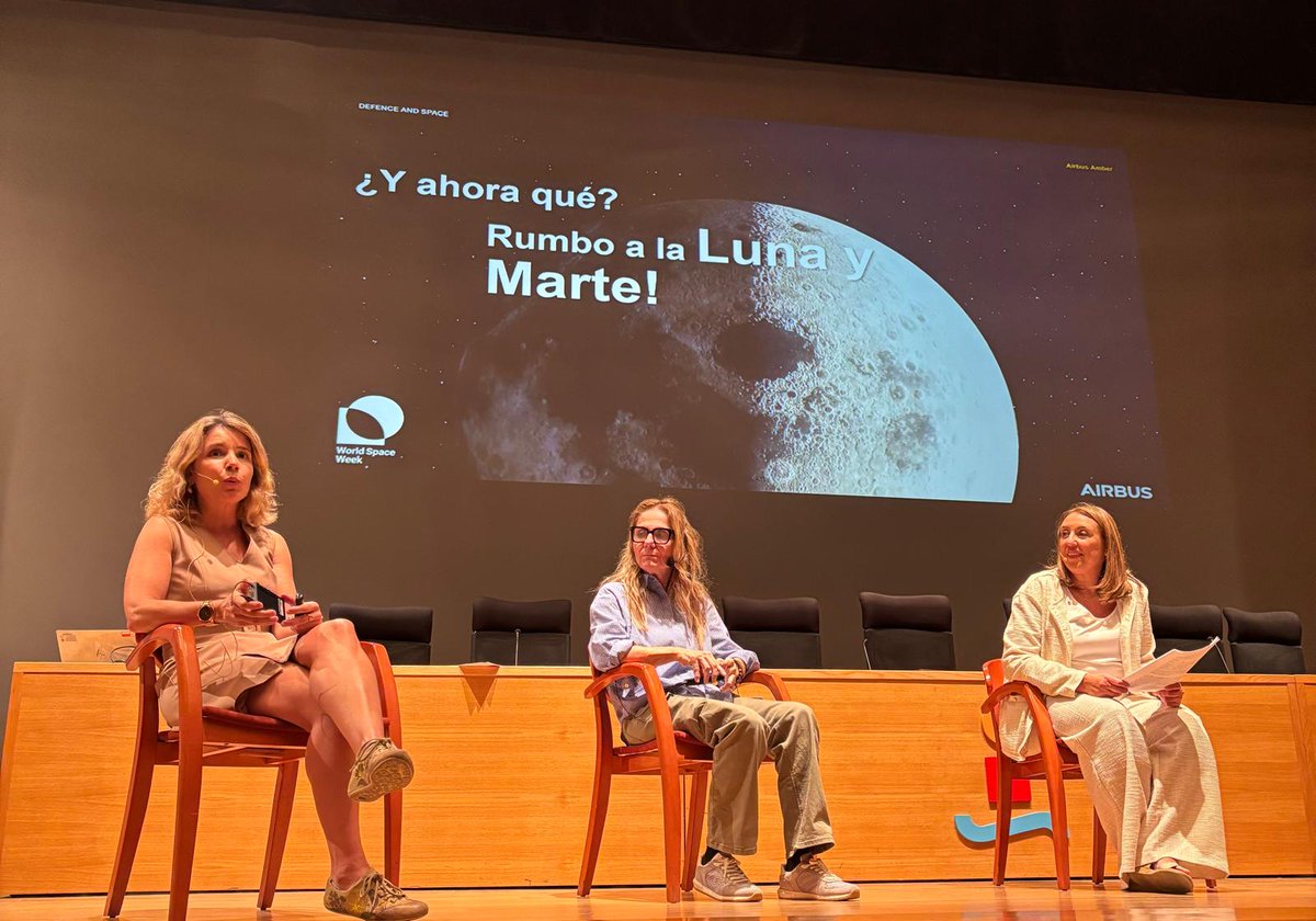 PSOEAytoSevilla (@psoeaytosevilla) on Twitter photo Orgullosos de acompañar a #EllasVuelanAlto en el evento “Mujeres en el Espacio 2025”, dentro de la #SemanaMundialDelEspacio.
Un encuentro que impulsa el talento femenino en el sector espacial y su papel clave frente al cambio climático. 🚀
<a href="/Nacho_gonfer/">Nacho González</a> <a href="/NANIAGUILAR2/">Nani Aguilar</a> Orgullosos de acompañar a #EllasVuelanAlto en el evento “Mujeres en el Espacio 2025”, dentro de la #SemanaMundialDelEspacio.
Un encuentro que impulsa el talento femenino en el sector espacial y su papel clave frente al cambio climático. 🚀
<a href="/Nacho_gonfer/">Nacho González</a> <a href="/NANIAGUILAR2/">Nani Aguilar</a>