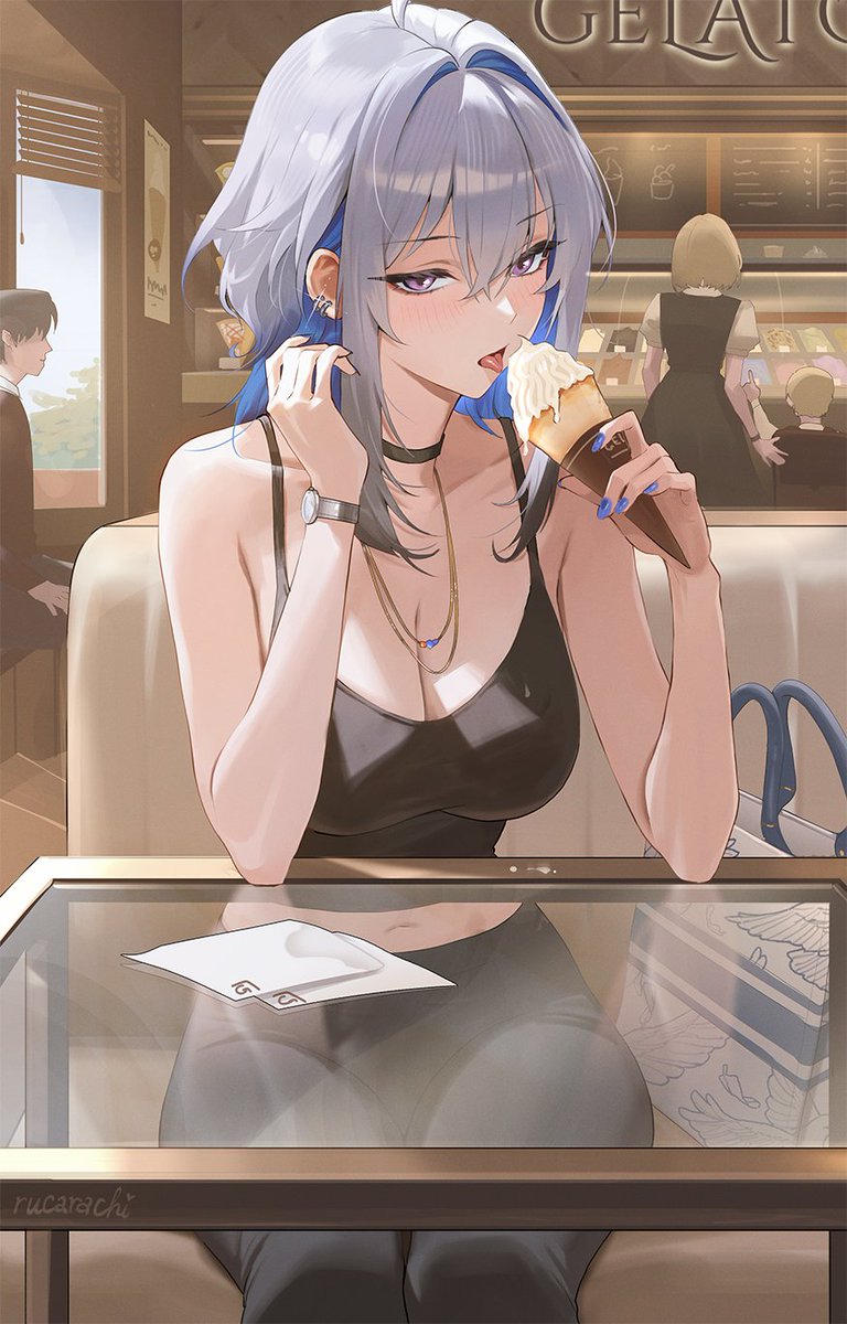 Ice cream date with Galbrena🍦  

#WutheringWaves #Wuwafanart #Galbrena